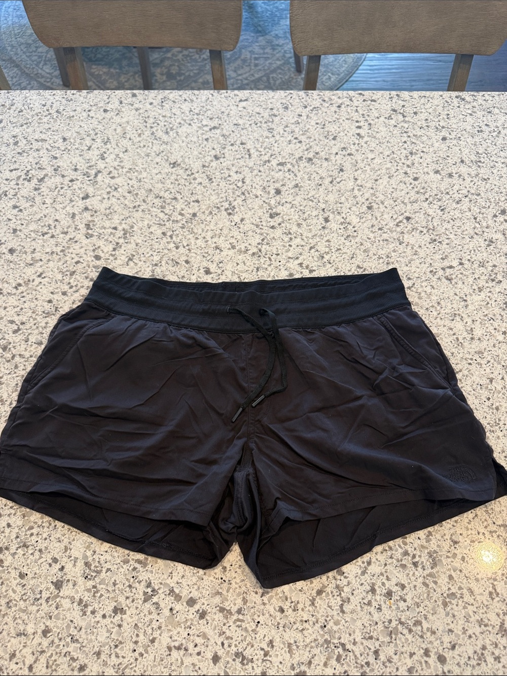 The North Face Women's Black Athletic Shorts with Drawstring